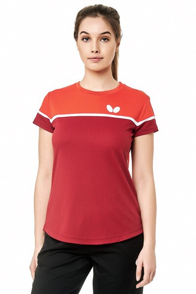 Kosay Lady Shirt: Red, Model Side
